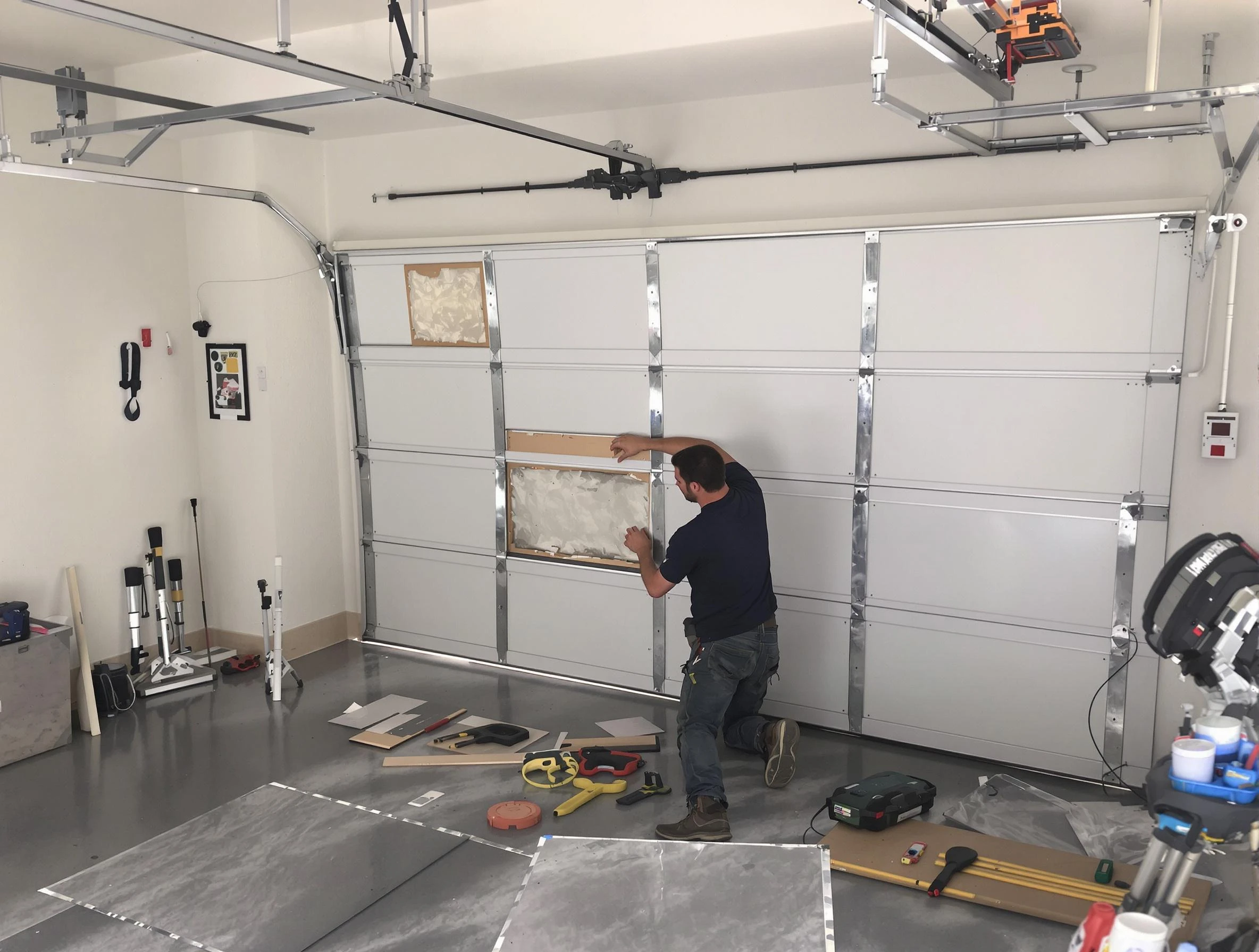 Garage Door Panel Repair in Hopewell