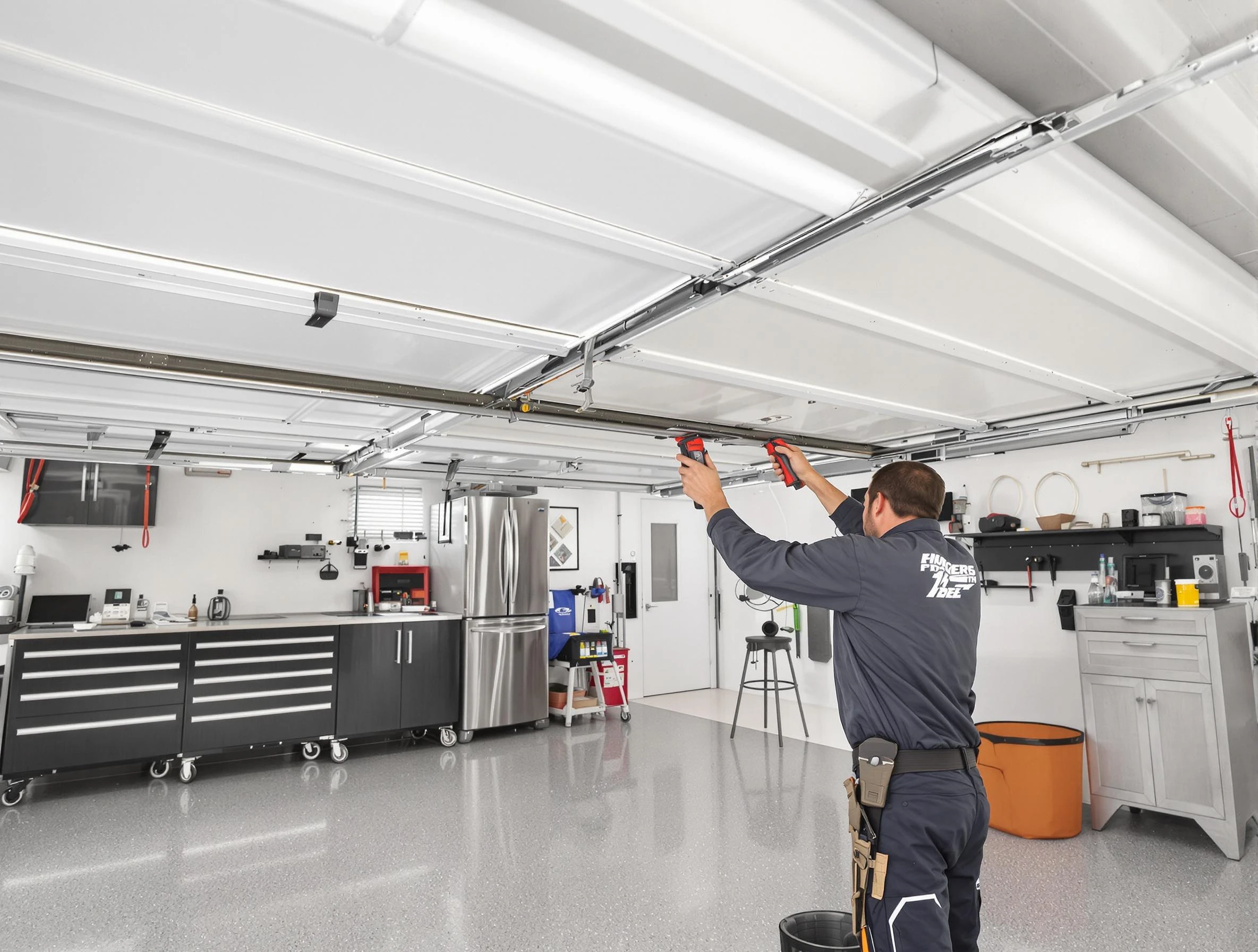 Overhead garage door repair service by Hopewell Garage Door Repair in Hopewell